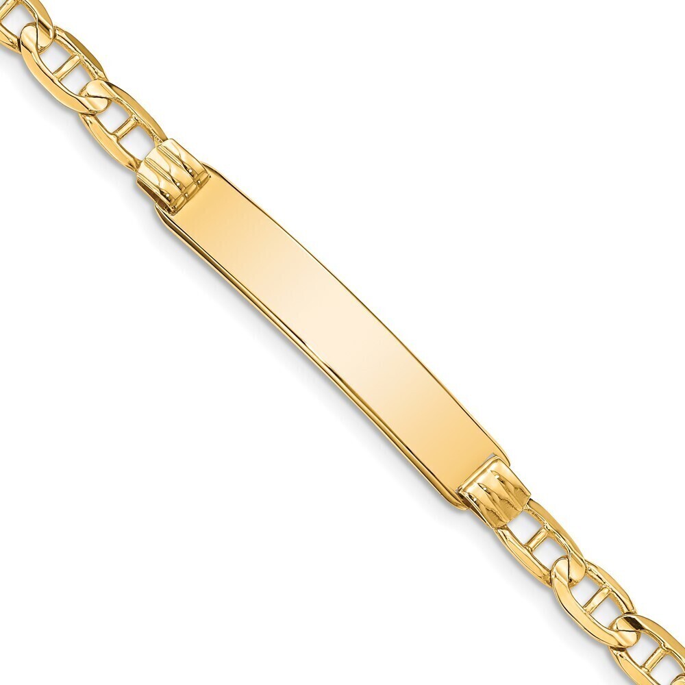 14k Yellow Gold Anchor Id Bracelet